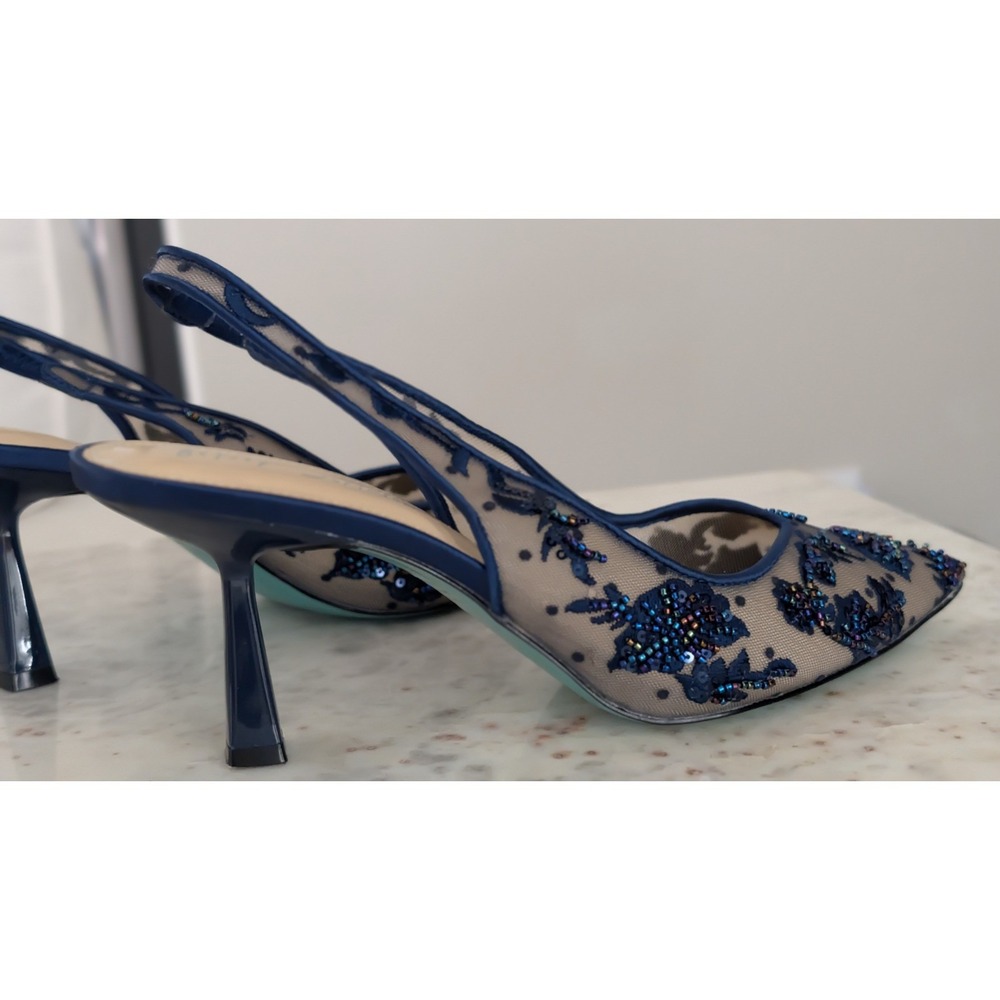 Betsey Johnson Nikki Navy 8.5 - Picture 5 of 10